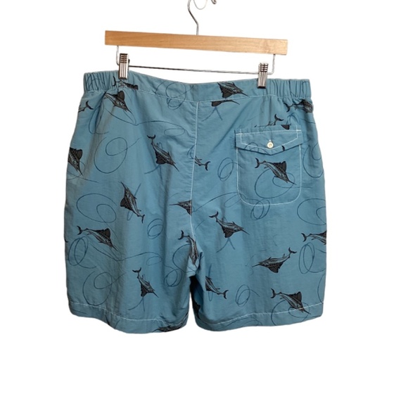 Tommy Bahama Swim Trunks Size‎ Large Marlin Relax Surf Shorts Blue With Pockets - Picture 4 of 7
